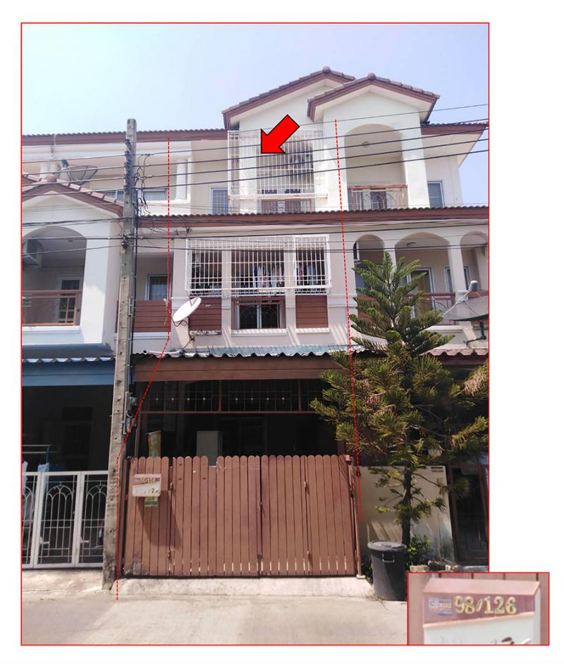 ทาวน์เฮ้าส์หลุดจำนอง ธ.ธนาคารกรุงไทย กรุงเทพมหานคร ประเวศ ดอกไม้